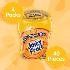 JUICY FRUIT Gum – Original Bubble Bulk Pack, 40 Count (Pack of 4)