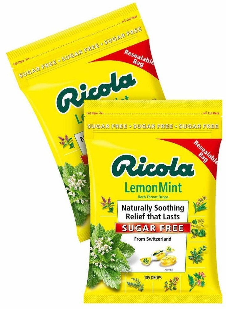 Ricola Sugar Free Lemon Mint Cough Drops, 210 Drops