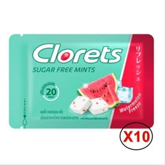 Clorets Sugar Free Candy Watermelon Freeze Fl 16.8 g Menthol Mint, Pack of 10