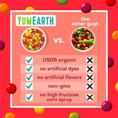 YumEarth Organic Vegan Candy Fruity Treats 5oz Assorted Fruit Flavors