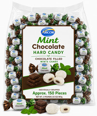 Arcor Chocolate Filled Mints, Individually Wrapped, Bulk Hard Candy (2 Pounds)
