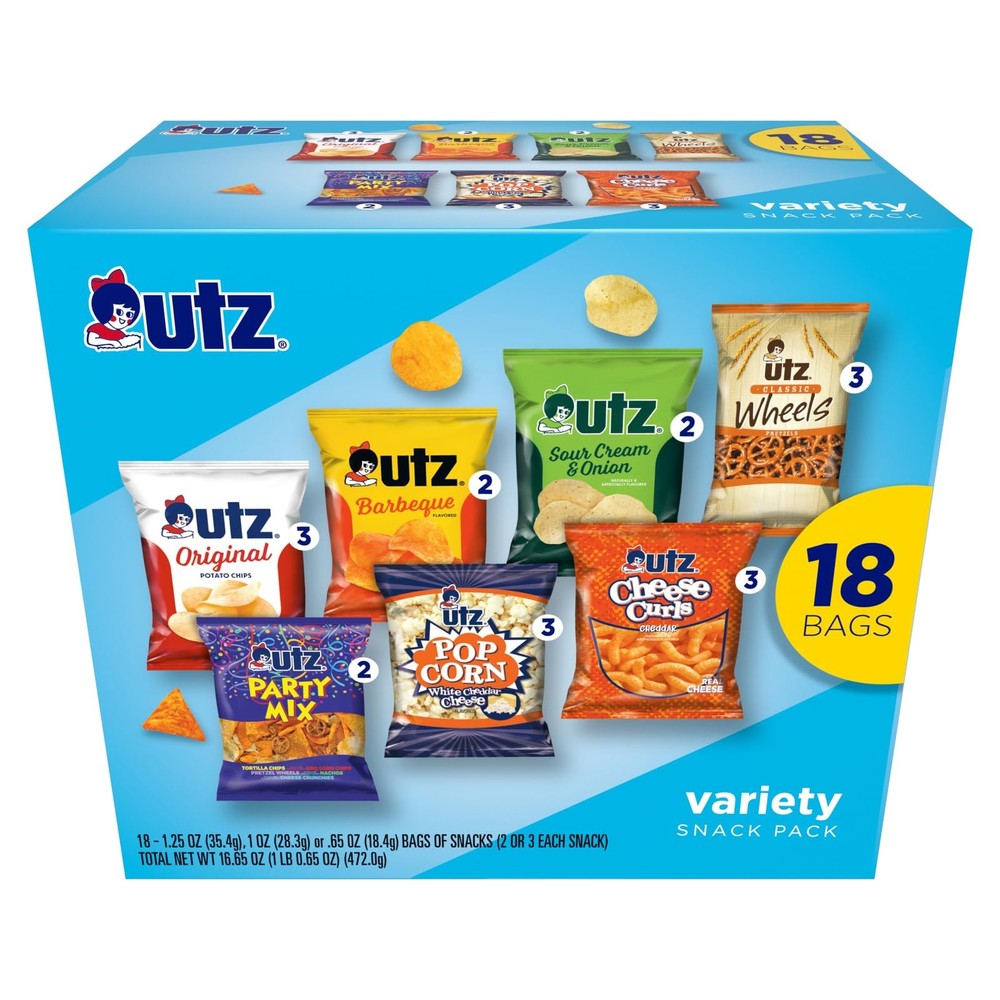 Utz Variety Snack Pack, 18 ct, 16.65 oz. Ounce (Pack of 1)