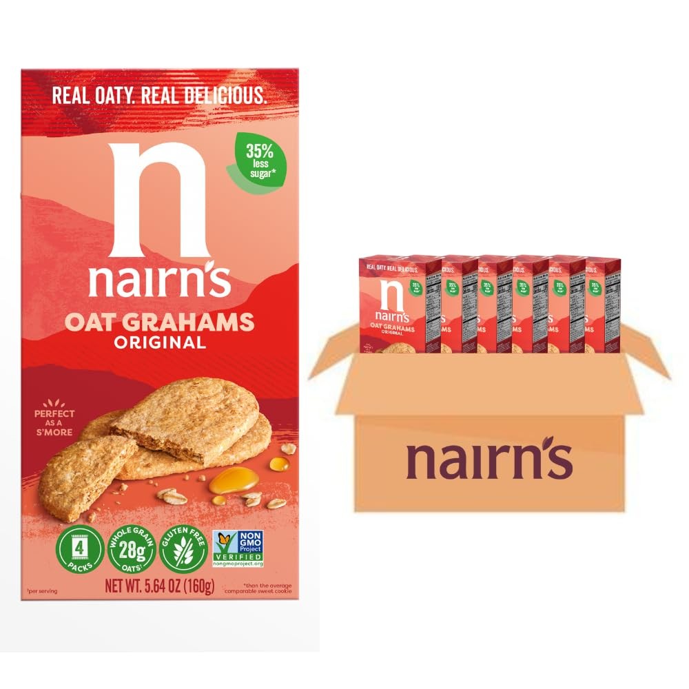 Nairn’s Gluten Free Original Oat Grahams, 5.64 Ounce (Pack of 6)
