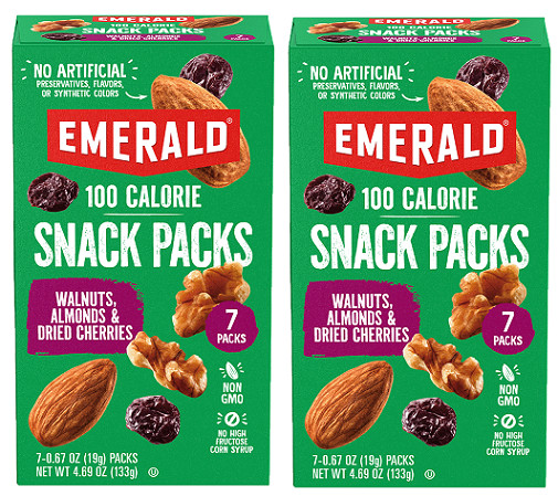 Emerald 100 Calorie Snack Packs Walnuts, Almonds & Dried Cherries 2 Pack