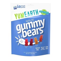 YumEarth, Gummy Bears Snack Pack Organic, 10 Count 7 oz