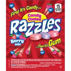 Razzles Berry Mix 4 Lbs Candy Coated Gum Fruit Bulk Vending Candies