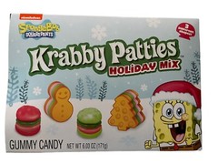 Spongebob Squarepants Krabby Patties Gummy Holiday Mix Candy Giant Theater Box