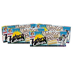 Little Debbie Zebra Cakes, 4 Boxes, 20 Twin-Wrapped Yellow Cakes with Crème
