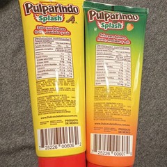 2 pack de la Rosa Pulparindo Splash Mango Tamarind Gummy Tube 300g Mexican Candy