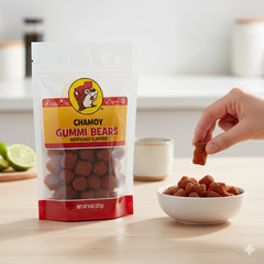 Buc-ee’s Chamoy Gummi Bears Sweet Spicy Tangy Mexican Style Gummy Candy Snack