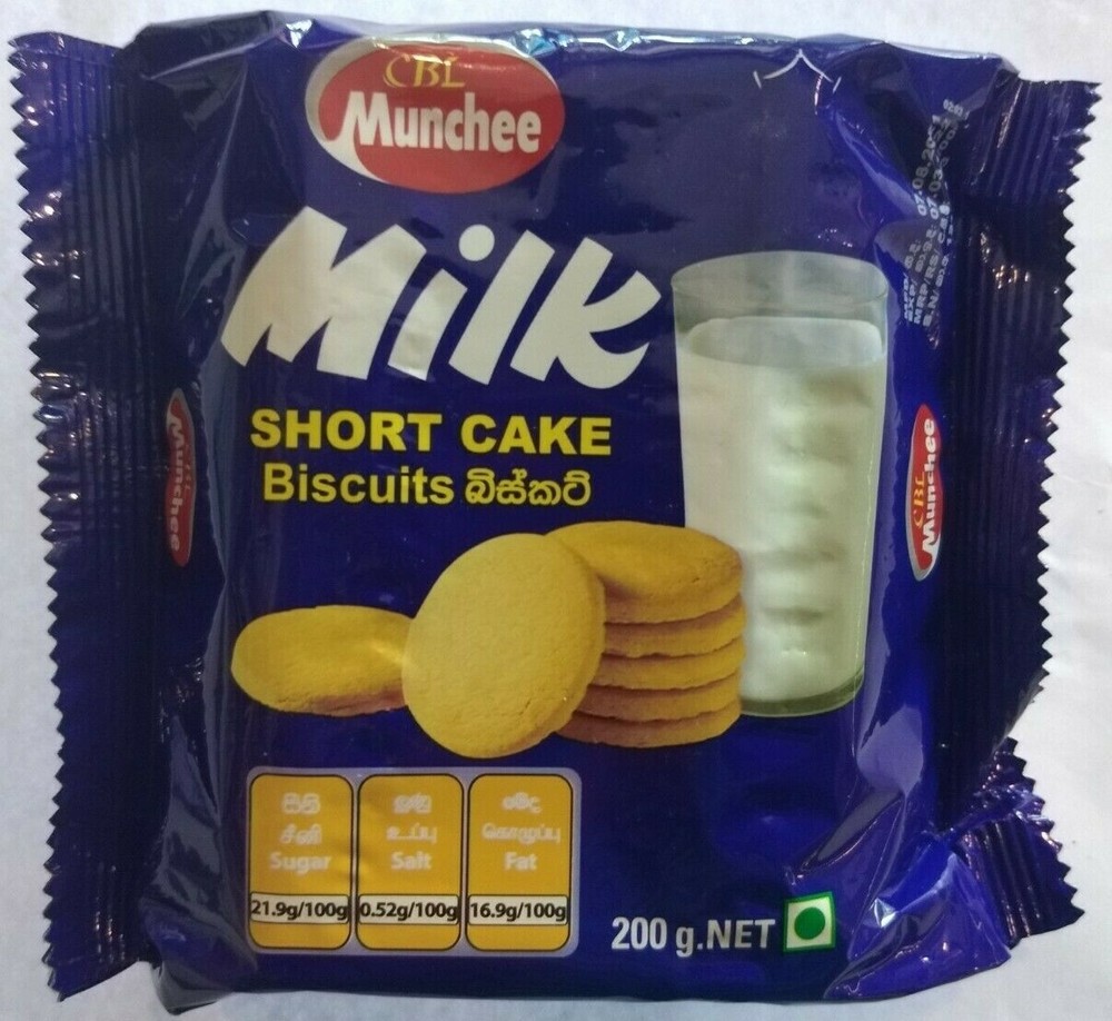 Munchee Milk Short Cake Biscuits 100% Genuine Milk Cookie 200g From Sri Lanka