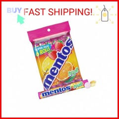 Mentos Candy, Mint Chewy Candy Roll, Fruit, Non-Melting, 1.32 Oz , 6 count(Pack