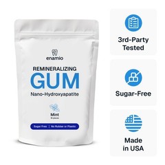 Enamio Natural Remineralizing Chewing Gum w/ Nano Hydroxyapatite Sugar Free 18ct