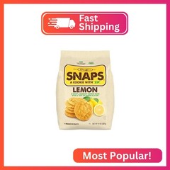 STAUFFERS Lemon SNAPS Cookies – 14oz Bag – Lemon Flavored Cookies with No High F