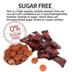 KOREAN NO SUGAR BLACK GINSENG CANDY 200g SUGAR FREE SUGARLESS SWEETS