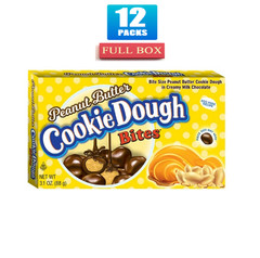 12x Packs Cookie Dough Bites Peanut Butter, Theater Box – 3.1oz Each