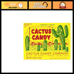 Delicious Prickly Pear Cactus Candy – 1 LB Box, Sweet Gourmet Treats, Unique Sna