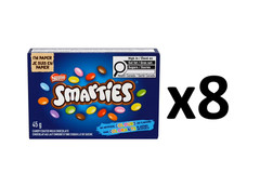 Nestle Smarties Candy Coated Milk Chocolate Box Multipack 8x45g Treats (8 Packs)