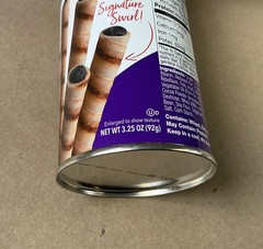 Lot Of 12 Pirouline Dark Chocolate Creme Filled Rolled Wafers 3.25oz Cans 3/26