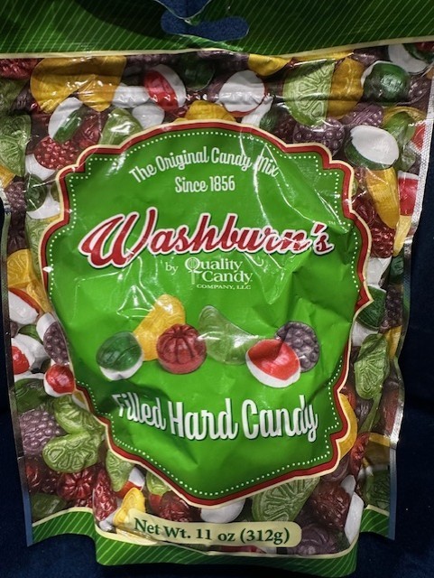 2-pk Washburn’s FILLED HARD CANDY 11 Oz Bg CHRISTMAS Favorite Since 1856 1lb7oun
