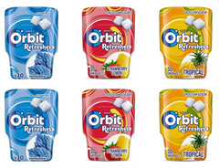 Orbit Refreshers Strawberry Lemon Sugarfree Gum 30 Pellets Bottle (4 x Bottles)