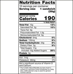 Nature Valley Cinnamon Almond Butter Biscuit Sandwiches, 10 Count, 13.5 oz
