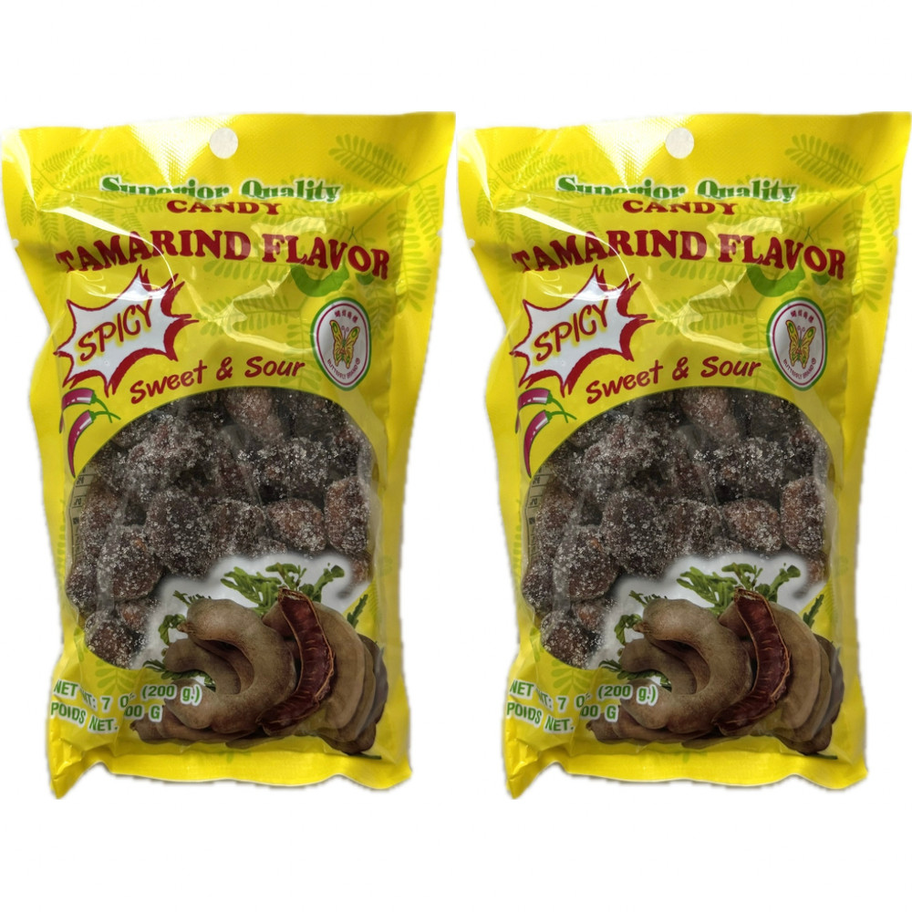 2 Packs – 7oz Butterfly Brand Tamarind Flavor Candy – Choose Your Flavor