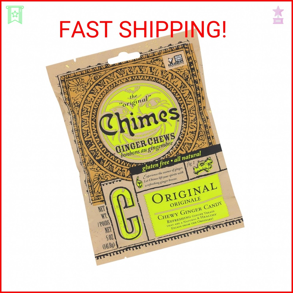 Chimes Ginger Chews, Original, 5 Ounce (Pack of 1)