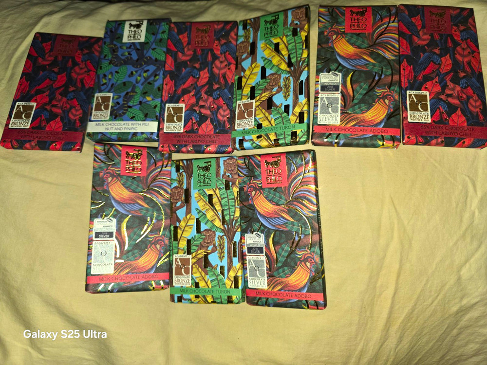 Theo & Philo Artisan Chocolate Bar Bundle Set of 9 Rare Philippine Import NIB