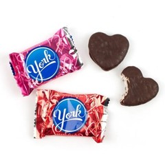YORK HEART PEPPERMINT DARK CHOCOLATE INDIVUALLY WRAPPED VALUE BULK BAG PRICE NOW