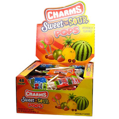 Pops, in 5 Assorted Sweet/Sour Flavors, 0.6 Ounce (Pack of 48)