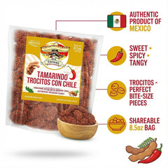 Tamarindo De Frutas Con Chile, Authentic Mexican Tamarind Candy with Chili, Swee
