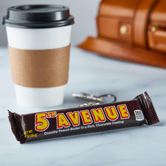 5TH AVENUE Chocolatey Coated Crunchy Peanut Butter Candy Bars, 2 Oz (18 Count)