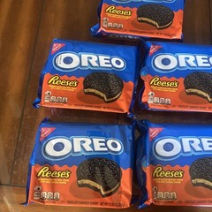 Lot Of 5 OREO REESE’S Peanut Buttery Creme Chocolate Sandwich Cookies,12.35 Oz