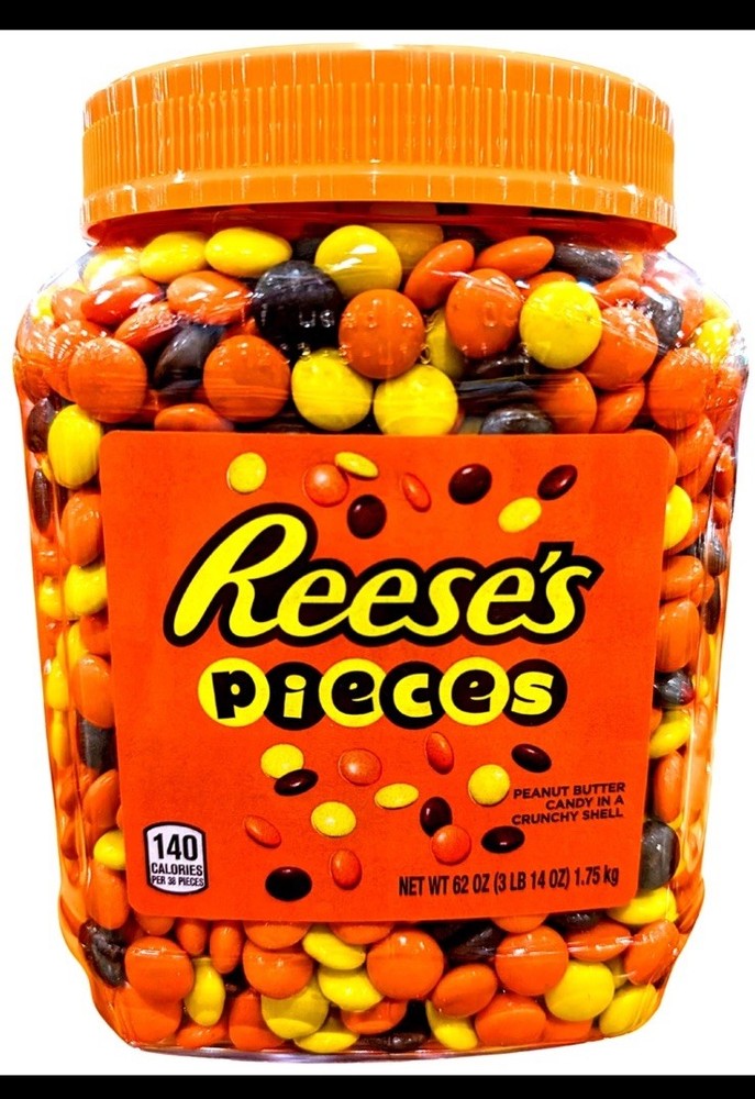 Hershey Reese’s Pieces Peanut Butter Candy 62 Ounce Jar EXP 04/2027