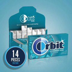 3x Packs Orbit Winter Mint Sugarfree Gum | 14 Pieces Per Pack | Fast Shipping