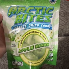 Arctic Bites Freeze Dried Apple Rings Candy, Gluten Free, 1.5 oz (42g) 8 bags