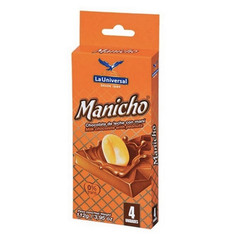 La Universal Manicho Milk Chocolate with Peanuts 4 units in 1 Pack 112g Box 4pk