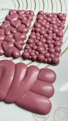 3 Ruby chocolate bar uniq design Love collection made in LA, Belgian Chocolate.