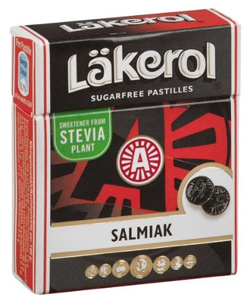 Licorice Sugar Free Pastilles (4 Pack/Boxes) Imported Swedish Licorice (Salmiak)