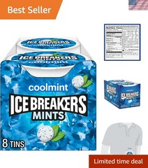 Refreshing Coolmint Breath Mints – 1.5 oz Tins, 8 Pack for Guilt-Free Enjoyment
