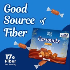 ChocZero Almond Caramels, Sugar Free Caramel Candy with 9 Ounce (Pack of 1)