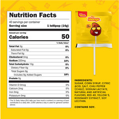 Mango Vero Picosito Caramel Mexican Lollipop With Chilli 40 Pieces
