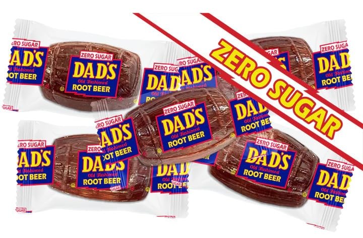 Dad’s Sugar Free Root Beer Barrels Hard Candy, 1 Pound, Multicolor