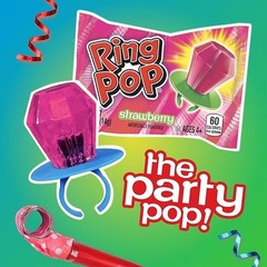 Ring Pop Candy 24 Count Party Pack 0.5 oz Each Assorted Flavors
