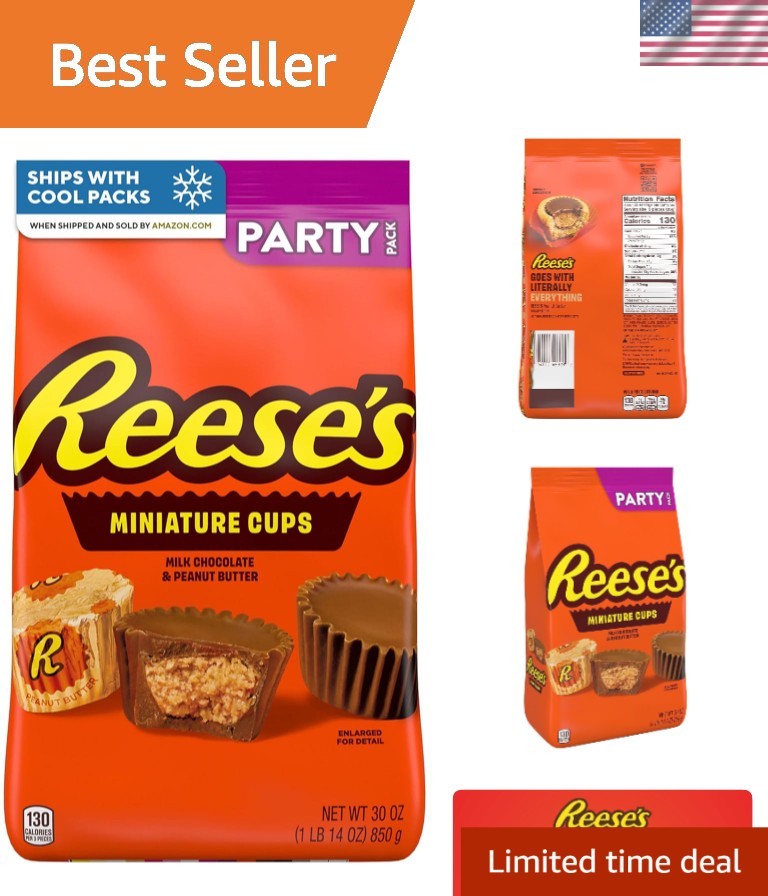 Shareable Milk Chocolate Peanut Butter Cups – 30 Oz Party Pack for Sweet Moments
