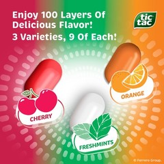 Tic Tac Variety Pack Mega Box, Bulk 27 Packs, 1 Ounce (Pack of 27), Multiple