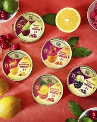 | Double Fruit Drops – Grapefruit with Pineapple Filling | 175g 6 ounce Tin