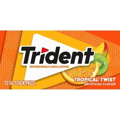 Trident Tropical Twist Sugar Free Gum 42/ 168 Total Pieces