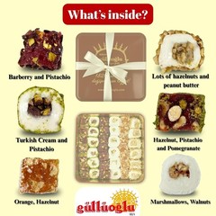 Gulluoglu Assorted Turkish Delight, Approx. 36-39 pieces (2.2 lb – 1000 gr)
